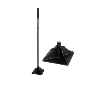 Walensee Steel Tamper 48 inch Steel Handle 10"x10" Garden Tamper with Rubber Grip for Laborsaving All-Steel Tamper Heavy Duty Ideal Tool for Leveling Ground Installing pavers and Repairing Blacktop