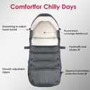 Universal, Weather-Proof, Warm Stroller Footmuff | Extendable Winter Cover | Adjustable Buckle | Stroller Bunting Bag | CosyDiary Stroller Accessories | Stroller Cover