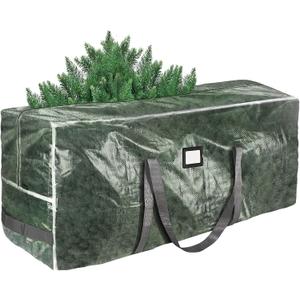 BALEINE 9 ft Christmas Tree Storage Bag, Heavy Duty Extra Large Artificial Christmas Tree Bag with Reinforced Handles and Dual Zippers Wide Opening (Transparent, 9 ft)