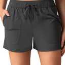 Colorfulkoala Womens Mid-Rise Casual Shorts with Adjustable Waistband 4 Pockets 3.5" Inseam for Lounge Running Strolling