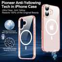 for iPhone 17 Case with Screen Protector,[Compatible with Magsafe] Military-Grade Protection & Anti-Yellowing,Magnetic Phone Case for iPhone 17,Pink