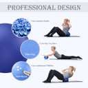 Soft Pilates Ball 9 Inch, Ideal Small Exercise Ball Between Knee Squeeze for Physical Therapy Yoga Core Medicine Abs Pt Bouncy, Mini Rubber Fitball Barre Workout Equipment for Women Men Kid Toddler (Blue)