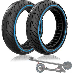 8.5x2.0 Solid Tire, 50/75-6.1 8 1/2x2 Replacement Tire, 8.5 Inch Scooter Tire Fit for Gotrax GXL V2 iScooter i9/ i8 isinwheel S9 pro, Abrasion and explosion-proof, Blue 2pcs