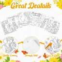 Honoson 6 Pcs 6 Inch Pre Drawn Outline Canvas Paint Kit with Pictures for Adults Paint Party Stretched Canvas Art Boards Set for Adult Beginner (Mother's Day)