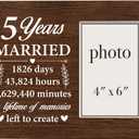 Nurawo 5th Year Anniversary Wedding Gifts Photo Frame, 5 Anniversary Picture Frame Gifts for Couples Wife Husband Five Years Anniversary (4x6 Inch Photo)