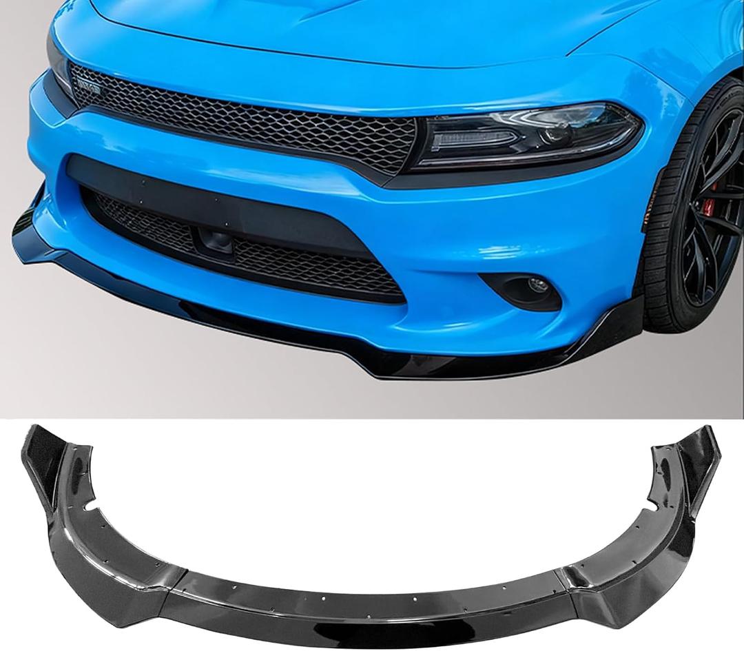 Glossy Black Front Lip Splitter for 2015-2023 Dodge Charger