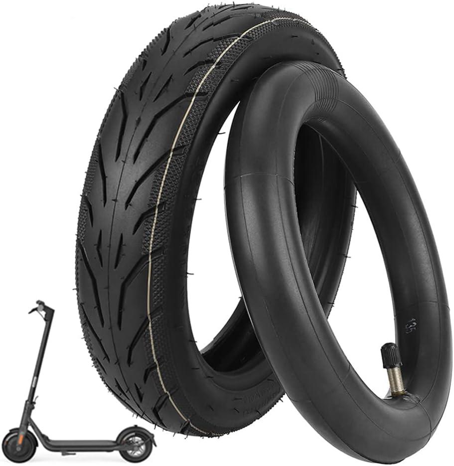 10x2.125 Tire with Inner Tube 10 inch for Segway Ninebot F20 F25 F30 F40 F Series Heavy Duty Replacement Wheels Parts Inner Tube Tire for Electric Scooter Accessories (Black)