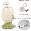 Hamster Water Bottle for Glass Tank, Carrot Ceramic Stand Holder with 80ML Bottle, Chew Proof Gerbil Water Dispenser for Dwarf Syrian Hamster Mice Rat