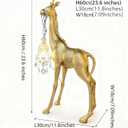 Resin Big Giraffe Table Lamp,H23.6in,Cute Animal Decor Lamp for Bedroom Living Room, Eye-Caring LED Light with Crystal Lampshade for Kids Adults (Gold H23.6)