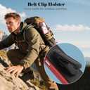 for Samsung Galaxy A16 5G Case, [Transparent & Holster Series] Belt Clip Full Body Shockproof Protective Cell Phone Cover with 2 Pack Tempered Glass Screen Protector (Red/Clear)