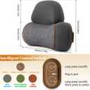 3-in-1 Neck Massager Pillow, Portable Memory Foam Neck Cervical Traction Device with Heat & Gentle Traction & Vibration Massage for Pain Relief Deep Tissue, Cervical Pillow, Gift for Men and Women