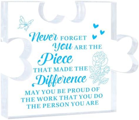 Pack of 4 Appreciation Gifts for Mentor Nurses Teachers Doctors Employee Boss Family Friends Retirement Party Decorations for Coworkers Inspirational Acrylic Gifts for Women