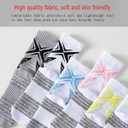 YQHMT Basketball Socks Outdoor Athletic Crew Socks Thick Compression Sports Socks for Men & Women 4 Pack (6-12)