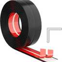 40 Feet Flexible Corner Protector Trim Molding 1.6 in Width Peel and Stick Molding 90 Inside & Outside Corner Guards Trim for Tile and Wall Edges Gaps, Furniture and Wall Repair-Black
