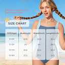 Summer Mae Girls Swimsuit One Piece Ruched Bathing Suit with Adjustable Straps Removable Padded Swimwear , 11-12Y