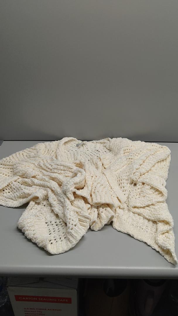 DEMDACO One Size Soft Knit Giving Shawl Wrap, (Cream)