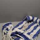 SUNCREAT Large Hammocks for Outside, Long Replacement Hammock Two Person for Stand, Blue White Stripes