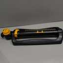 Melnor 65133AMZ XT Turbo Oscillating Sprinkler W/Timer, 4,000 sq. ft., Quick Connect Bundle, 2-Way Adjustable, Black, Yellow