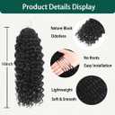 Deep Wave Human Hair Crochet Bundles 16 Inch 60g Pre-Separated Feather Crochet Human Hair Invisible Knotless Crochet Hair Extensions for Black Women