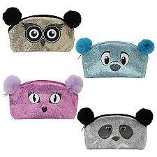 Inkology Pencil Pouch, 9"H x 6"W x 3/4"D, Panda 3 Pack