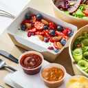 VITEVER 130 sets - 2 oz Jello Shot Cups, Small Plastic Containers with Lids, Airtight and Stackable Portion Cups, Salad Dressing Container, Dipping Sauce Cups, Condiment Cups