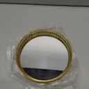 Ayswupt Gold Mirrored Vanity Tray for Bathroom Counter, Metal Decorative Jewelry Storage Tray Cosmetic Perfume Organizer for Dresser, Bedroom, Home Decor, Suit for Candle Holder, Coffee Table Centerpiece, S