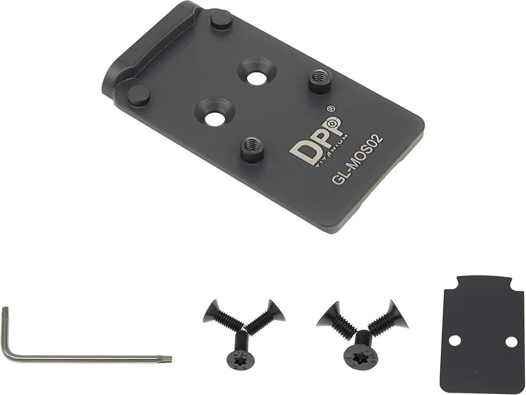 DPP Titanium Adapter Plate Compatible with Glock 17 19 MOS Holosun 407/507C/508T Trijicon RMR/SRO