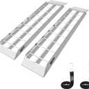 BEJONI 43'' Aluminum Loading Ramp, 1500 Lbs Capacity Loading Ramps for Riding Mower, Portable Anti-Slip Shed Ramps for Lawn Mower, Dirt Bike, ATV, Motorcycle, Trailer, Lightweight, 2PCS