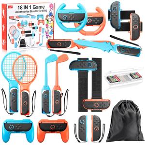 18 in 1 Switch 2 Sports Accessories Bundle for Nintendo Switch 2 Sports,Family Accessories Kit Compatible with Switch 2 Sports Games