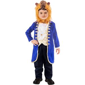 Augwindy Prince Charming Costume Colonial Cosplay Dress Up Pretend Play Halloween Party for Toddlers Kids Boys Aged 3-12 (Tag XS(3-4T), Blue)