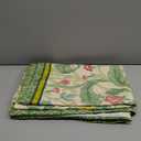 patdrea Designer Green Tablecloth for Rectangle Tables,Vintage Linen with Leaves and Flowers Pattern Tablecloths,Farmhouse Floral Table Cover Cloth Decor for Kitchen Dining Christmas,63"*87"