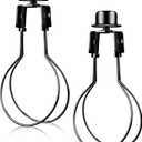 Honoson 2 Pcs Bulb Lamp Shade Light Bulb Clip Adapter Includes Finial and Lampshade Levellers for Replacement (Black)