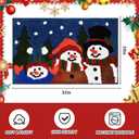 Quimoy Christmas Bath Mat, Non Slip Washable Snowman Bathroom Rugs, Shaggy Christmas Bath Rug for Winter Bathroom Decor