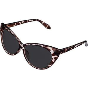 Fuisetaea Outdoor Cat Eye Distance Polarized Myopia Sunglasses Womens Driving Nearsighted Glasses (Tortoise)