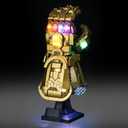 Mililier LED Light Kit for Lego 76191 Marvel Infinity Gauntlet Building Set, Compatible with Lego 76191 Building Blocks Model(Not Include Blocks Set)
