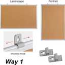Board2by Bulletin Board 36 x 48, Silver Aluminium Framed 4x3 Large Wall Mounted Cork Office Notice Pin Board