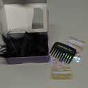 KooKaStyle Invisible Wire Hair Extensions with Transparent Headband Adjustable Size 4 Secure Clips Long Wavy Secret Wire Synthetic Hairpiece for Women (12 Inch, Black)