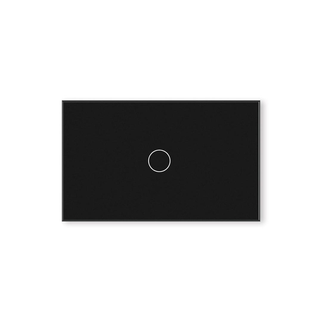 Smart Switch,4.65 X 2.83 X 1.34 Inches,2.4GHz Wi-Fi Light Switch,Neutral Wire Required,APP Control and Voice Control,Work with Tuya/Smart Life/Alexa,Tempered Glass Panel,Black 1 Button