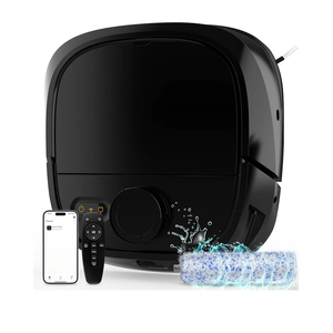 TECBOT Robot Vacuum and Mop Combo - Robotic Vacuum Cleaner for Pets Home Mapping LiDAR Navigation, 6000Pa Suction, Smart No-Go Zone, App & Voice Control, Automatic Lifting, M1 Pro Black