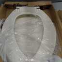 Elongated Toilet Seat Slow Close, Quiet Toilet Seat Cover with Never Loosen Durable Toilet Seat Lid Easy to Install & Clean, Polypropylene (PP), White