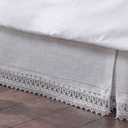 Stylemaster Renaissance Home Fashion Sophia Dust Ruffle/Bed Skirt, Queen, Ivory