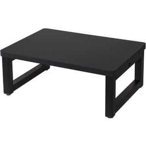 Snughome Wooden Step Stools for Adults Kids, Solid Portable Wooden Bedside Step Stool Adults Hold Up to 350 lb, One Step Foot Stool for Kitchen, Bedroom, Living Room, Bathroom - Self-Assembly(Black) (16.6L x 11.8W x 6.5H)
