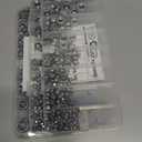 3 x 201pcs Locknuts Assortment Kit,M3 M4 M5 M6 M8 M10 M12 Metric Nylon Insert Lock Nuts Set,304 Stainless Steel Lock Nuts