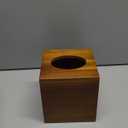 Acacia Wood Tissue Box Cover, Square Wooden Tissue Holder for Bathroom, Living Room, Dining Table, Decorative Cube Facial Tissue Box Cover, 5.3 x 5.3 x 5.9 inches