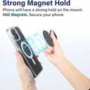 Magnetic Phone Handle Compatible with Phones, Foldable Phone Grip Stand for Smart Phones, Tablet Computers and Mobile Phone Accessories - Transparent Glitter Resin Pure White