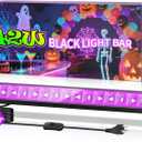 42W LED Black Light Bar, Blacklight Bar with 6ft Cord+Plug+Switch, Black Lights for Glow Party, Fluorescent Poster, Body Paint, Birthday, Halloween, Bedroom, Classroom