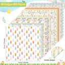 Harloon 500 Sheets Easter Origami Paper 20 Styles 6 Inch Pastel Double Sided Preprinted Easter Bunny Pattern Folding Paper Crafts Arts for School Class Holiday Scrapbook Decor Easy Fold for Beginner