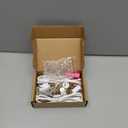 NETEHA 2 Pack 6Ft White Accessory Cord with C7 LED Bulbs, E12 Socket Lamp Cord with On/Off Switch for Christmas Village House, Holiday Decorations, Pumpkin Lights