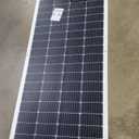 Flexible Solar Panel 100W 12V Monocrystalline Solar Cell Fiberglass Lightweight Bendable Charge for RV Trailer Boat Cabin Van Car Uneven Surfaces (White)