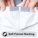 2 x Smiry Rectangle Picnic Table Cloth, Elastic Waterproof Fitted Vinyl Tablecloths, Flannel Backed Buffalo Plaid Table Covers for Dining, Camping, Outdoor (White and Navy, 30" x 48")